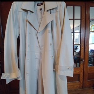 Ecru, Oatmeal, Leather Trench (GORGEOUS!)